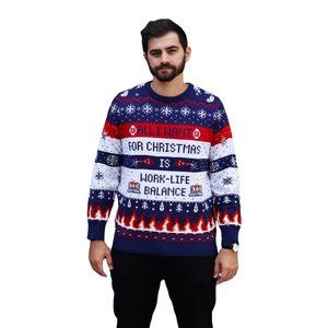 Work-life Balance Ugly Christmas Sweater